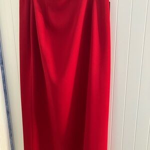 Karen Scott Red Maxi Pencil Skirt Cocktail